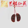 Yiming Xianyuan Talla en Madera Maciza Artesanía Creativa Llavero Colgante Hecho a Mano DIY Dibujos Animados Correa para Teléfono Decoración de Bolsa