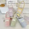 57141 Bolsita para Taza Acolchada de Tela a Cuadros, Bolso de Mano, Bolsa para Taza de Agua, Antiescaldaduras, Suave y Portátil, Bolsita para Taza de Bebida Definitiva