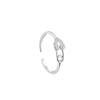 Anillo Ajustable con Clip de Papel de Pedrería Pequeña de Celebridad de Internet Estilo Minimalista Anillo de Anillo con Forma de Corazón de Diamante Brillante Modelo Nuevo 2026