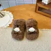 Nuevas Pantuflas Suaves para Niñas Bebé Otoño/Invierno 2026, Lindos Dibujos Animados, Suela Gruesa, Aumentan la Altura, Punta Abierta, Pantuflas de Algodón