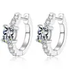 Pendientes de Plata de Ley S925 con Moissanita para Mujer, Pendientes Simples y Versátiles, Aros Chapados en Oro, Accesorios para Orejas al Por Mayor