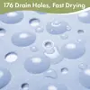 Alfombrilla Antideslizante para Ducha 40 x 16 Pulgadas, Alfombrillas para Cabina de Ducha con Ventosas y Agujeros de Drenaje, Alfombrilla de Baño Antideslizante para Tina para Personas Mayores y Niños