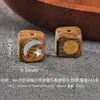 Plata 925 Chapada en Oro Cuentas Barril de Madera de Águila Natural Cuentas Espaciadoras Parche Cuentas Sueltas Accesorios para Joyería Hecha a Mano DIY Pulsera Accesorios de Juego Cultural
