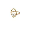Anillo Popular de Lujo Ligero de Moda Europea y Americana Transfronterizo Joyería de Cobre Accesorios de Anillo Chapados con Perlas de Agua Dulce