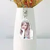 Chaveiro Dupla Face de Acrílico Branco de Fã Suporte de Fã Pingente de Bolsa Pingente de Mochila Mercadoria de Celebridade Ive an Yu-Jin Jang Won-Young