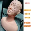 Cabeça de Manequim Beleza Acuponto Molde de Cabeça Silicone Manequim Cabeleireiro Cabeça Humana Modelo Molde Facial Pontas Maquiagem Realista