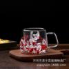 Taza Transparente de Flor Seca Perlada Comercio Exterior al por Mayor Taza de Jugo de Alto Borosilicato Recuerdo de Alto Valor Taza de Flor Real de Doble Pared Aislante