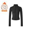 Conjunto de Yoga de Bloques de Color de Alta Gama con Cárdigan de Cremallera de Cuello Alto y Conjunto de Pantalones de Yoga Ajustados de Cintura Alta con Sensación de Piel Nude