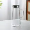 Nuevo Estilo Lujo Ligero Tetera de Vidrio para Agua Fría Hogareña Gran Capacidad Resistente a Altas Temperaturas Anti-quemaduras Tetera de Burbujas Sala de Estar Jarra para Jugos