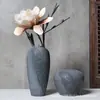 Jarrón Cerámico Grande Estilo Chino Nuevo de Jingdezhen con Flores Secas para Decoración, Vitrina de Mesa Adornos Cerámicos con Envío Gratis