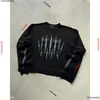 Camiseta de Manga Longa Estilo Americano Transfronteiriça Europeia e Americana, Top Estampado Retrô Escuro Y2K, Roupa Fashion Gótica High Street Ins