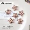 Colgante Popular de Estrella a Cuadros Pequeño Colgante Cuentas Sueltas Joyería Llavero de Cuenta Colorido a Cuadros Estrella de Cinco Puntas DIY