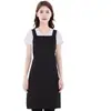 Delantales hechos a medida con tirantes anchos, con logotipos impresos para catering, supermercados y fruterías; ropa de trabajo duradera fabricada y vendida al por mayor