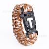 Pulsera de cuerda de paracaídas de supervivencia de emergencia para montañismo al aire libre, cuerda de paracaídas de siete núcleos, camping, viaje, pulsera de emergencia, pedernal multifuncional