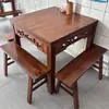 Mesa Praça dos Oito Imortais Madeira Maciça Estilo Chinês Ming e Qing Mesa de Jantar Quatro Lados Mesa e Cadeiras para Casa Restaurante Loja de Macarrão