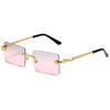 2023 Nuevas Gafas de Sol Metálicas con Forma de Serpiente Gafas de Sol Cuadradas Europeas y Americanas de Moda de Alta Gama Gafas de Sol