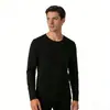 Camisetas Versátiles Cómodas de Cuello Redondo para Hombre Transfronterizas, Transpirables, Suaves y Amigables con la Piel para Primavera y Otoño, Camisetas de Manga Larga para Hombre