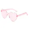 Moda Gafas de Sol de una Pieza con Forma de Corazón, Gafas de Corazón Melocotón de Colores Caramelo, Gafas de Amor de una Pieza Europeas y Americanas Transfronterizas, Gafas de Baile