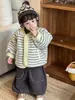 Ropa para Niños Estilo Otoño e Invierno Engrosada Bebé 2026 Estilo Coreano Ropa para Niños Niños Uso por Ambos Lados Chaqueta de Algodón Conjunto con Forro de Terciopelo
