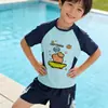Trajes de baño para niños, Traje de baño de dos piezas para niños, Bañador de natación para niños talla mediana y grande, Baño en aguas termales, Protección solar, Traje de baño de secado rápido, Protección solar de secado rápido