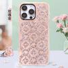 Para la nueva funda para teléfono móvil con perforación lateral 16SE de Apple, carcasa con patrón 16PROMAX, carcasa con borde irregular con tendencia de espejo 15Pro