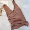Meiyabi 8850 - Chaleco de cachemir ligero, cálido, de alta elasticidad, con cuello redondo grande, para otoño e invierno, sin mangas, para mujer