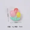 Mini Cenas de Flores da Primavera, Acessórios Criativos Feitos à Mão para Joias DIY, Pequenos Acessórios de Resina Cola Creme, Materiais Atacado
