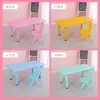 Mesa pequeña de jardín de infantes mesa y silla Montessori mesa para niños escritorio para el hogar traje de juego rectangular de plástico para bebé con elevación