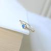 Xiangxu Luz de Luna Azul Luz de Luna de Lujo Piedra de Luna Ojo de Gato Anillo Fino Elegante Pequeño y Exquisito Anillo Abierto Venta Directa de Fábrica