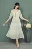 Yunnan Dali Sanya Xinjiang estilo étnico tela tie-dyeable vestido embrión blanco ropa de mujer vestido largo al por mayor