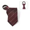 Corbata con Cremallera sin Nudo Estampada Moda Formal de Negocios Corbata Roja Festiva para Novio Corbata Fácil de Usar para Hombres