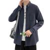 Primavera e Outono Nova Camisa Masculina de manga comprida Casual Hong Kong Estilo Japonês Estilo Loose Tooling Shirt Trendy Brand Casaco Masculino Trendy