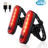 2018 Nueva luz trasera para bicicleta para ciclismo al aire libre Carga USB COB brillante Luz de advertencia de seguridad Accesorios para ciclismo