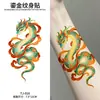 Pegatinas de tatuaje estilo retro de Dunhuang con nueva tecnología de estampado en oro, duraderas, impermeables, elegantes diseños dorados para hombres y mujeres para aplicar en brazos y piernas