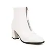 2022 novas botas femininas europeias e americanas para outono e inverno costura zíper frontal botas curtas de cavaleiro botas de salto alto grossas 40-48 botas de comércio exterior