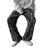 Jinbukang Padrão Preto e Branco Cor Contrastante Moda Ins Seda de Gelo Calças Masculinas Verão Masculinas Calças Finas Calças de Perna Larga