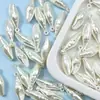 Colgante de concha de color perla artificial acrílica con agujeros, cuentas perforadas de color concha de estrella de mar y caracola para accesorios de joyería DIY