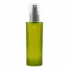 Botella de vidrio beige de hombro plano, botella de spray vacía de 100 ml, botella de loción de agua de esencia, en stock para venta al por mayor, entrega rápida de muestras