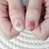 Otoño Arce Rojo Usar Armadura Otoño e Invierno Parche para Uñas Manicura Corta Uña Postiza Parche para Uñas Vivas Armadura Acabada