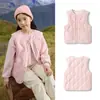Balabala Roupas Infantis Colete de Penas Infantil Outono e Inverno Coletes para Meninos Meninas Tamanho Médio e Grande Quente, Leve e Moderno para Crianças