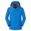 FZK2108 chaqueta de invierno desmontable tres en uno para hombre y mujer, con forro polar, engrosada, conjunto de dos piezas, logo estampado, cortavientos para montañismo