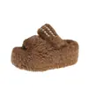 Zapatos de invierno de otoño perezosos para mujer, tipo mocasín, suela gruesa, con pelo de perla, modelo nuevo 2026, zapatos de algodón con lazo y punta redonda