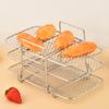 Grelha para fritadeira de ar transfronteiriça aço inoxidável 304 grelha para churrasco rack para vaporização rack desidratador empilhável de três camadas rack de filtro