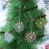 Decoración Navideña Colgantes Transparentes de Copo de Nieve Adornos Coloridos para Árbol de Navidad Suministros para Decoración de Escena de Fiesta Festiva