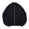 2023 chaqueta de béisbol de trabajo estilo americano con cremallera para hombre negra chaqueta para hombre que combina con todo otoño e invierno moda