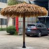 Guarda-Sol de Palha de Cogumelo Extra Grande com Haste Central, Guarda-Sol Simulado de Palha Estilo Fazenda para Uso Externo em Pátio, Pousada, Hotel, Protetor Solar de Praia