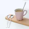 Colher de Mistura Longa em Aço Inoxidável, Colher de Tempero Doméstica, Colher para Comida de Bebê, Colher de Gelo Criativa Fofa, Colher de Café