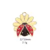 Accesorios para Joyería de Aleación con Goteo de Aceite para Hacer Manualidades Colgante de Mariquita Insecto Margarita Pulsera Collar Colgante para Joyería