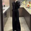 Un Conjunto de Otoño-Invierno Muy Bonito de Tops y Pantalones de Pierna Ancha de Estilo Chino Nuevo, Exquisitos, de Alta Gama y que Reducen la Edad para Deportes y Ocio, Conjunto de Dos Piezas