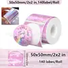 Amazon Pegatina de Etiqueta Térmica Láser Holográfica Océano 50x50mm Autoadhesiva Redonda Papel para Impresión Térmica